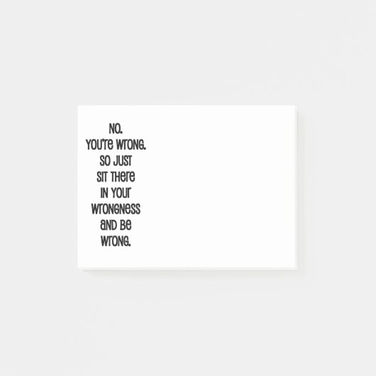 Nee, je bent verkeerd. post-it® notes (Voorkant)