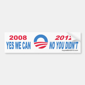 Nee, je hebt geen bumper sticker