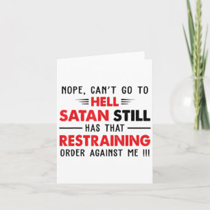 Nee Kan Niet Naar De Hel Satan Heeft Een Verbod Kaart