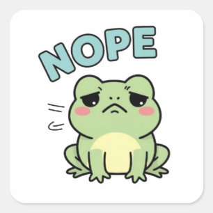 Nee Kikker Sticker Schattige Kikker met Schuddende