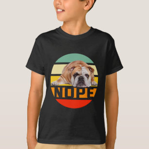 Nee Luie Engelse Bulldog Hond Liefhebber Eigenaar T-shirt