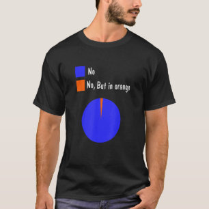 Nee, maar dan in Oranje Grappige Taartgrafiek Stat T-shirt