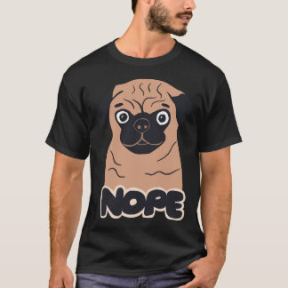 Nee mopshond tekening t-shirt