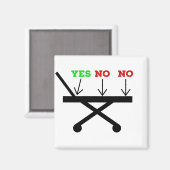 Nee nee ja gurney magnet magneet (Voorkant / Achterkant)