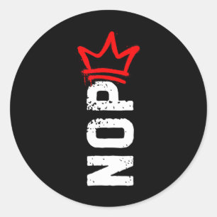 Nee Nee Koningen Protestbord Grappig Anti-trump 4 Ronde Sticker