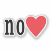 "Nee❤️" ,Nee, meme, grappig, trendy, Sticker (Voorkant)