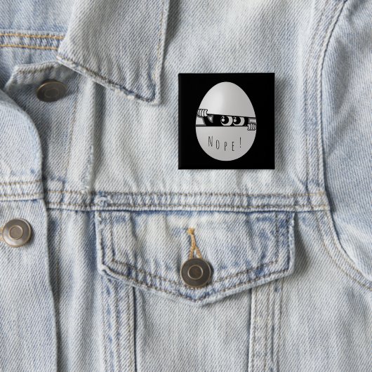 Nee. Niet vandaag grappige Introvert Vierkante Button 5,1 Cm (In situ)