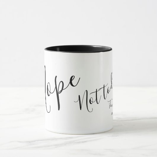 Nee. Niet vandaag. Morgen misschien. Zwart-Wit Mok (Midden)