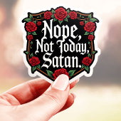 Nee Niet Vandaag Satan Sticker