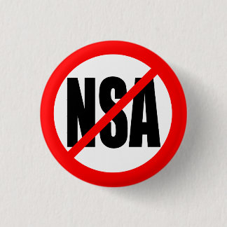 "NEE NSA" RONDE BUTTON 3,2 CM