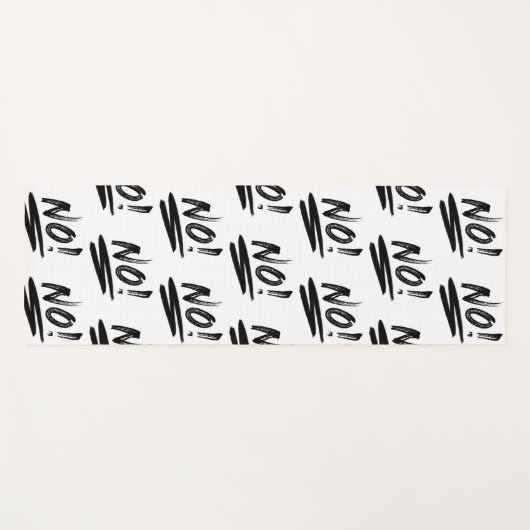 Nee! onderstreept zwart en wit yogamat (Voorkant (horizontaal))