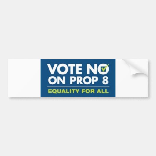 Nee op Prop 8-bumpersticker Bumpersticker (Voorkant)