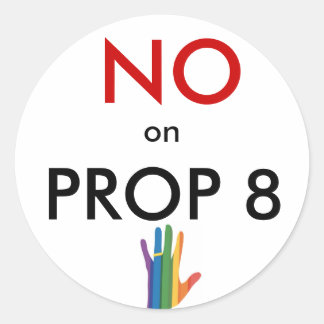 Nee op Prop 8 Ronde Sticker