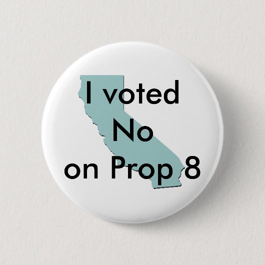 Nee op Prop 8-toets Ronde Button 5,7 Cm (Voorkant)
