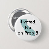 Nee op Prop 8-toets Ronde Button 5,7 Cm (Voorkant /achterkant)