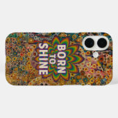 Née pour briller – Coque d'iPhone inspirante (Verso (horizontal))