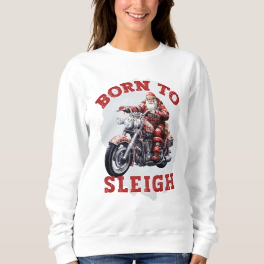 "Née pour dormir" Sweatshirt de Noël des femmes (Devant)