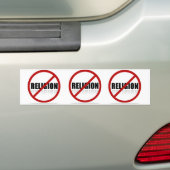 NEE RELIGION grappige bumpersticker tegen religie  (Op auto)