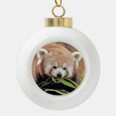 Nee, rode panda. Panda roux. Keramische Bal Ornament (Voorkant)
