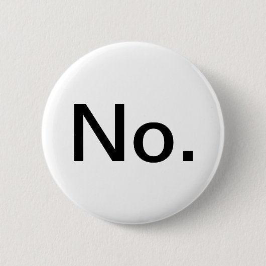 Nee. Ronde Button 5,7 Cm (Voorkant)