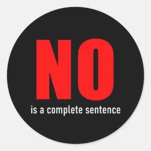NEE RONDE STICKER