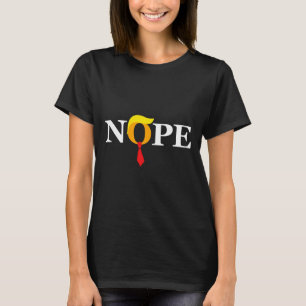 Nee Rood Dasje Trump Pruik Oranje Gezicht Grappig T-shirt