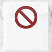 NEE! Symbool Sticker (groot) (Tas)