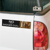 Nee tegen de Badger Cull bumper sticker (Op Truck)