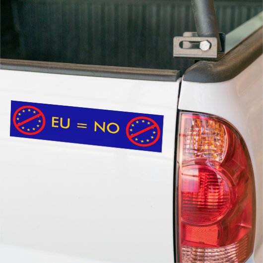 Nee tegen de EU Bumpersticker (Op Truck)