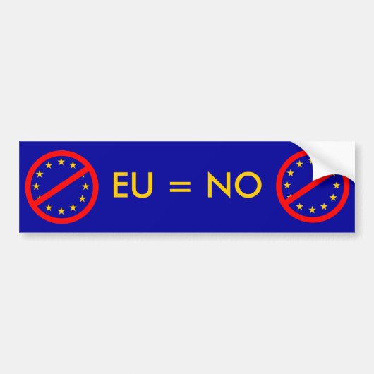 Nee tegen de EU Bumpersticker (Voorkant)