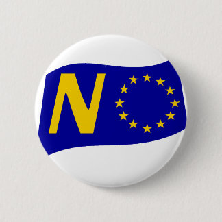 Nee tegen de Europese Unie Ronde Button 5,7 Cm