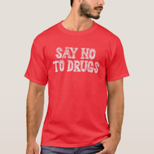 Nee tegen drugs Rode Ribbon Week Awarenne T-shirt