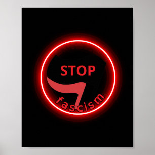 Nee tegen het fascisme poster