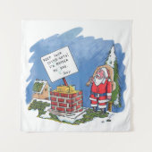 Nee tegen het tapijt van de kerstman wandkleed (Voorkant)