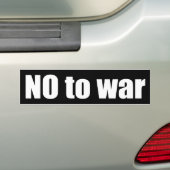 NEE tegen oorlog Bumpersticker (Op auto)