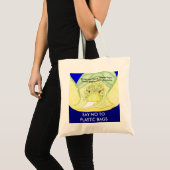 NEE TEGEN PLASTISCHE BAGINA'S TOTE BAG (Voorkant (product))
