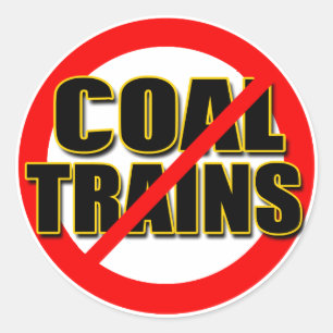 NEE tegen steenkooltreinen in de Stille Oceaan Ronde Sticker