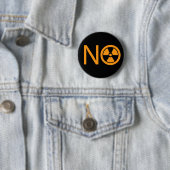 Nee tegen straling en kernenergie ronde button 5,7 cm (In situ)
