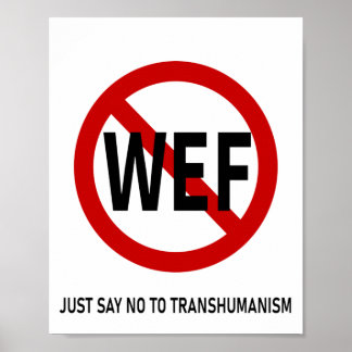 NEE TEGEN TRANSHUMANISME POSTER