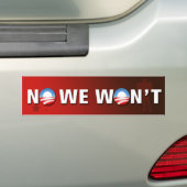 Nee, we zullen niet Bumperstickers (Op auto)