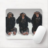 Nee Zie Geen aambeeld Monkeys Mousepad Muismat (Met muis)