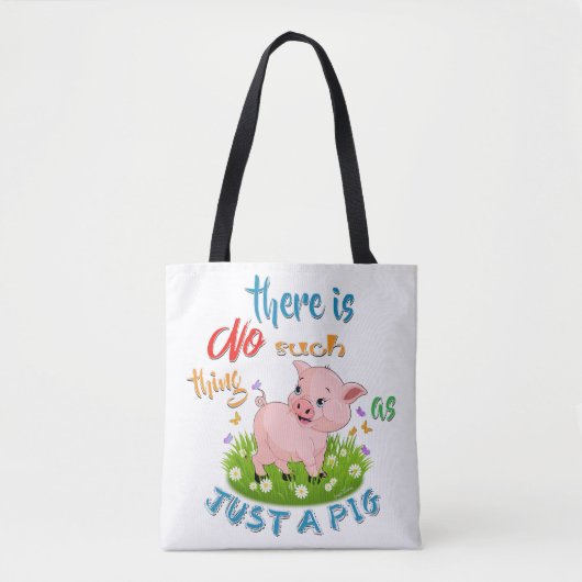 NEE ZO ZOALS EEN PIG TOTE BAG (Voorkant)
