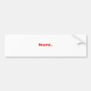 Nee. Zwart Rood Bumpersticker