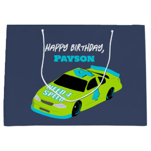 Need 4 Speed Race Car Boys 4e verjaardagsfeestje Groot Cadeauzakje