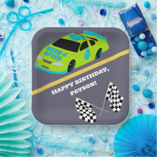 Need 4 Speed Race Car Boys 4e verjaardagsfeestje Papieren Bordje