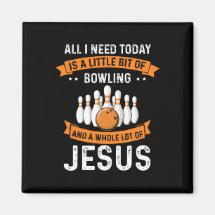 Need Bowling en Jesus Christelijk God Love Sport B Magneet