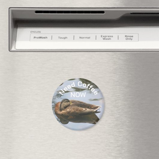 Need Coffee Sleepy Duck Funny Magneet (Insitu (Vaatwasser))