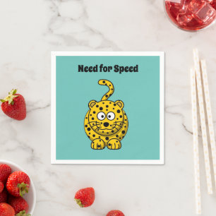 Need for Speed, Funny Cheetah Cartoon Cat Design Servet