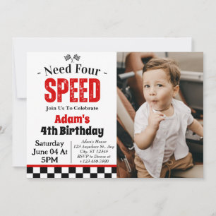 Need Four Speed Boy 4e Verjaardagsfeestje Kaart