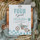 Need Four Speed Dirt Bike Boy 4e Verjaardagsfeest Kaart